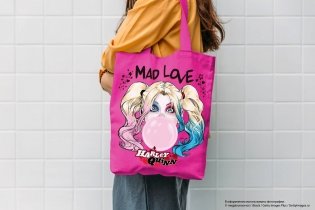 Сумка. Харли Квинн (розовая, 38х43 см, длина ручек 58 см) фото книги
