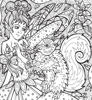 Раскраска-антистресс. Волшебные существа фото книги 8