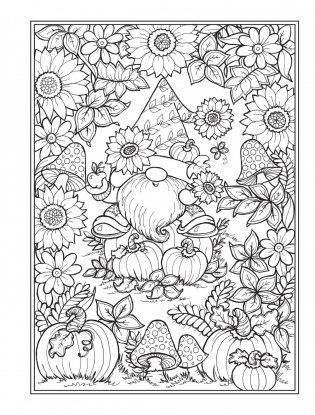 Creative Haven Garden Gnomes Coloring Book фото книги 6