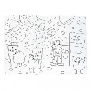 Раскраска с карандашами "На другой планете" фото книги 3