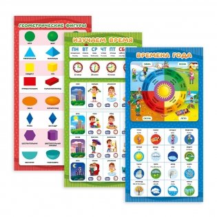 Сборник обучающих плакатов "Подготовка к школе" фото книги 3