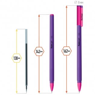 Ручка гелевая Berlingo "Fuze gel" черная, 0,5 мм, корпус ассорти. Арт. CGp_50017 фото книги 3