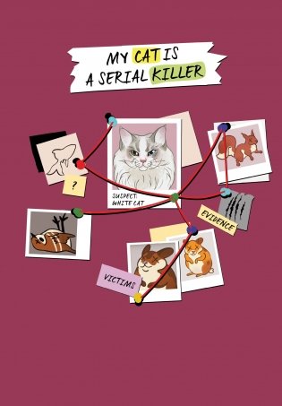Блокнот My Cat Is a Serial Killer (А5, 144 стр., белый кот) фото книги