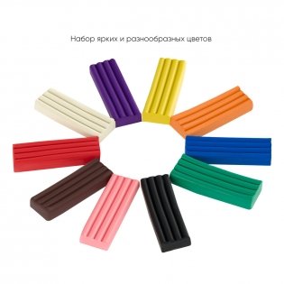 Пластилин Гамма "Классический", 10 цветов, 200г, со стеком, картон. упаковка фото книги 4