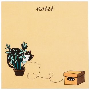 Блок для записей MESHU 8,5х8,5 см, 100 л., "Cats", на склейке. Арт. MS_46559 фото книги 3