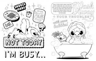 Disney Stitch - Wave Your Worries Away Colouring Book фото книги 3
