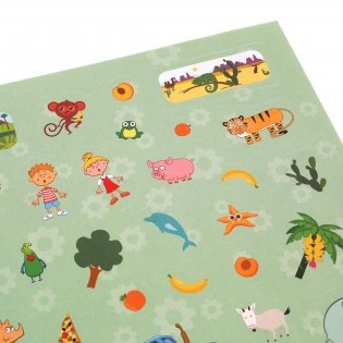 Веселая прогулка. Альбом 200 наклеек. Синий трактор фото книги 3