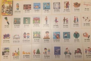 Развивающие карточки "Учим английские слова. Мои глаголы" фото книги 3