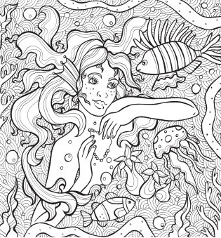 Раскраска-антистресс. Тайны подводных садов фото книги 8