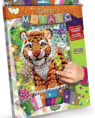 Набор для творчества "Блестящая мозаика. Тигр" фото книги