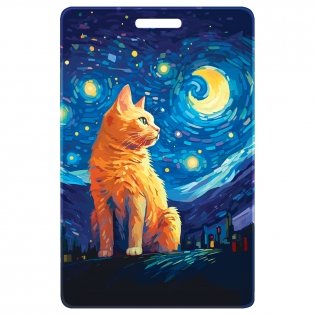 Обложка-карман для карт и пропусков OfficeSpace "Котики", 95х65 мм, ПВХ, ассорти. Арт. PC_55427 фото книги 3