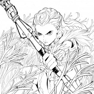 The Official Horizon Zero Dawn Coloring Book фото книги 2