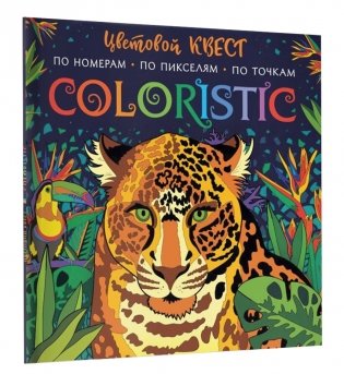 Coloristic. Цветовой квест по номерам, по пикселям, по точкам фото книги