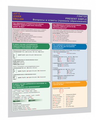 Справочные материалы: Глагол. PRESENT SIMPLE. Вопросы и ответы (правила образования) фото книги