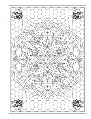 Creative Haven Celtic Gardens coloring book фото книги 10
