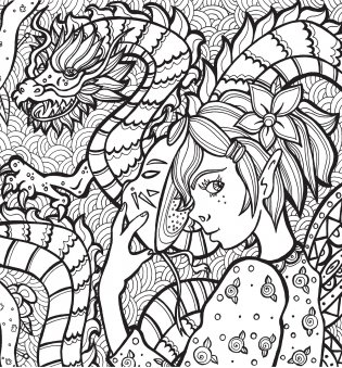 Раскраска-антистресс. Невероятные драконы фото книги 2