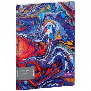Папка на 2 кольцах Berlingo "Color Storm", 24мм, 600мкм, D-кольца, с внутр. карманом, с рисунком фото книги