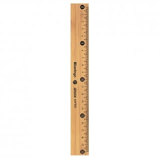 Линейка 20см Berlingo "Green Series", бамбук, европодвес фото книги