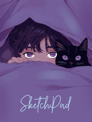 АНИМЕ СКЕТЧПАД. Мальчик и кот фото книги