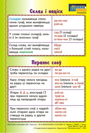 Наглядное пособие. Значэнне літар е, ё, ю, я, і / Склад і націск фото книги 2