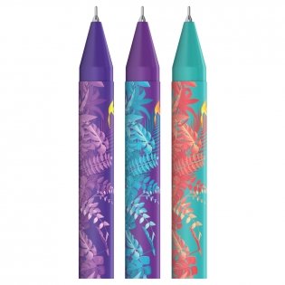 Ручка шариковая автоматическая Berlingo "Flower Art" синяя, 0,7 мм, рисунок на корпусе, soft touch, ассорти. Арт. CBm_07S20 фото книги 2