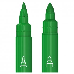 Фломастеры двусторонние Berlingo "Double", 12 цв., 12 шт., смываемые, картон, европодвес. Арт. WP_03712 фото книги 3