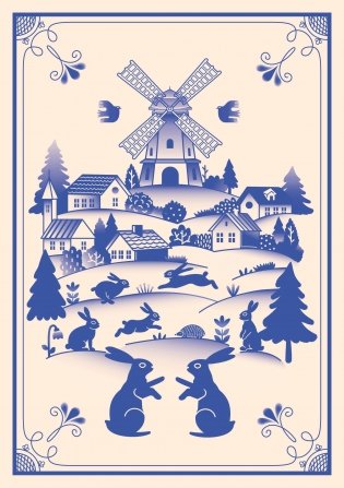 Блокнот Жили-были. Гжель «Зайчики» (формат А5, 144 стр., блинтовое тиснение, тонированный блок) фото книги