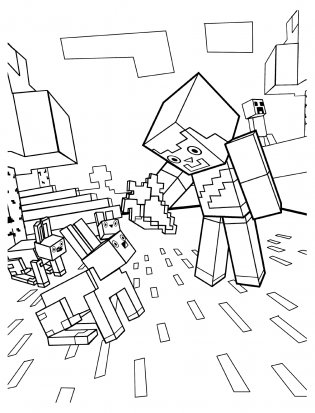 Большая раскраска для фанатов Minecraft фото книги 4