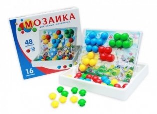 Мозаика пластиковая, на подставке со схемами, для самых маленьких фото книги