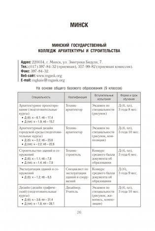 Справочник абитуриента — 2026. Учреждения среднего специального образования Республики Беларусь фото книги 5