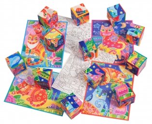 Умные кубики в поддончике. Сказочные котики фото книги 3