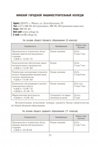 Справочник абитуриента — 2026. Учреждения среднего специального образования Республики Беларусь фото книги 9