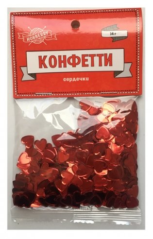 Конфетти "Сердечки", 14 грамм фото книги