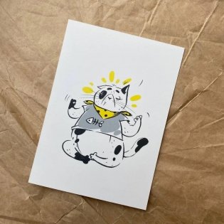 Открытка "Кинокухня. Кот медитирует" фото книги 2