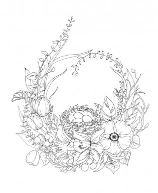 Woodland Wonderland : A Tranquil Coloring Retreat – A Calming Coloring Book of Flowers and Forest Animals for Adults фото книги 10
