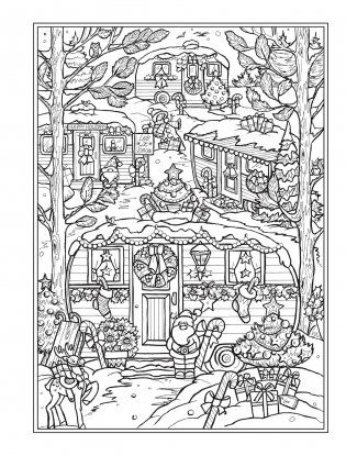 Creative Haven Home for the Holidays Coloring Book фото книги 9
