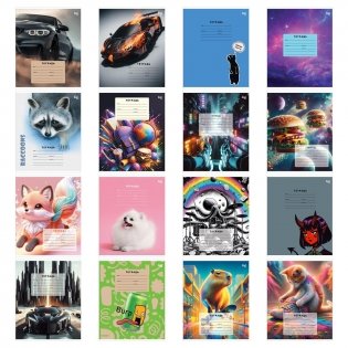 Тетрадь 12л., клетка BG Super Mix -15, эконом фото книги