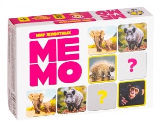 Игра настольная Мемо "Мир животных" (50 карточек) фото книги