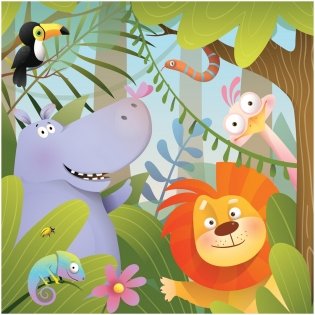 Пазл, 64 элементов. ТРИ СОВЫ "Веселая Африка". Арт. ПК64_54536 фото книги