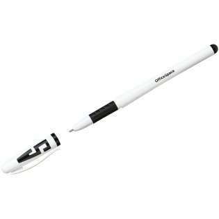 Ручка гелевая OfficeSpace черная, 0,6 мм, грип, игольчатый стержень. Арт. GP777BK_3188 фото книги