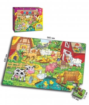 Пазл гигант "Ферма", 48 элементов фото книги