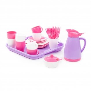 Набор детской посуды "Алиса" с подносом на 4 персоны (Pretty Pink) фото книги 7