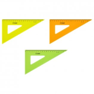 Треугольник 30°, 18см СТАММ, пластиковый, прозрачный, неоновые цвета, ассорти. Арт. ТК47 фото книги 2