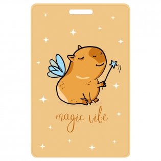 Обложка-карман для карт и пропусков OfficeSpace "Капибара", 95х65 мм, ПВХ, ассорти. Арт. PC_55425 фото книги 2