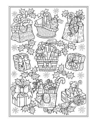 Creative Haven Home for the Holidays Coloring Book фото книги 10
