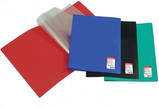 Папка для документов "Standard", А4, с 40 прозрачными листами-карманами, красная фото книги 2
