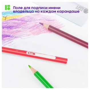 Карандаши цветные Berlingo "SuperSoft. Жил-был кот", 18 цв., трехгран., заточен., картон, европодвес. Арт. SS00518 фото книги 6