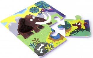 Тактильные пазлы. Touch and feel. Динозавры фото книги 2