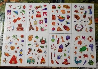 Стикерпак. Стикеры в стиле акварель фото книги 2