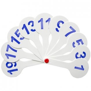 Веер-касса "Гласные, согласные буквы, цифры", 3 штуки фото книги 4